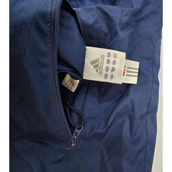 Adidas Mens Blue & Grey Reversible Hooded Coat With Logo Sz med - Picture 11 of 11